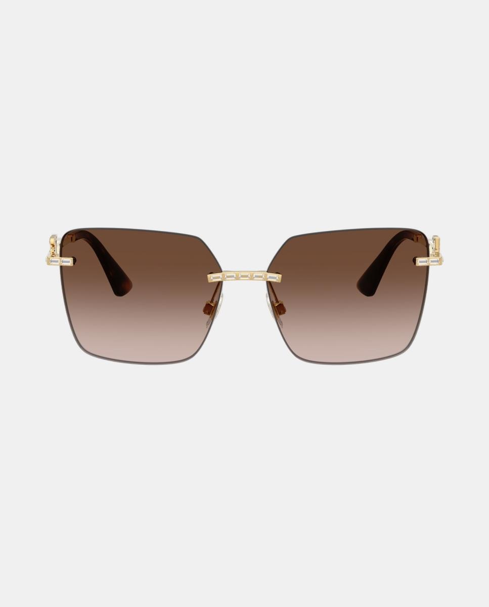 Imagen 0 de Gafas de sol DG2332B de mujer cuadrada en metal con lente degradada Oro