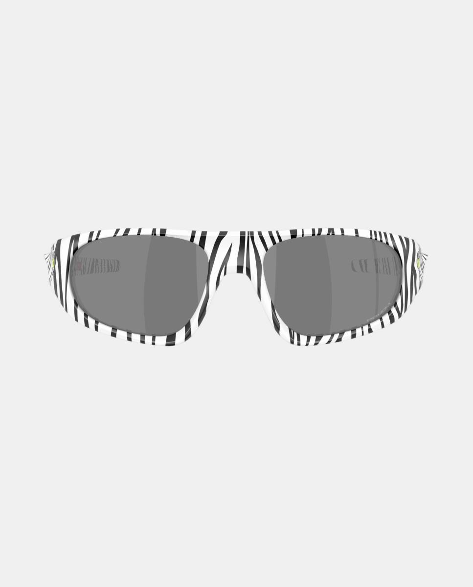 Imagen 0 de Gafa de sol unisex ovalada en inyectado con lente espejada Blanco