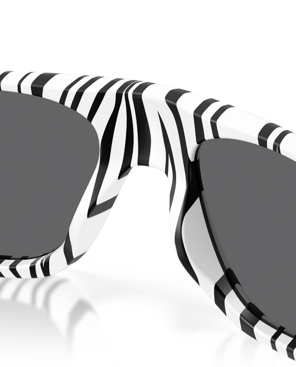 Gafa de sol unisex ovalada en inyectado con lente espejada - Oakley - Blanco Blanco-7