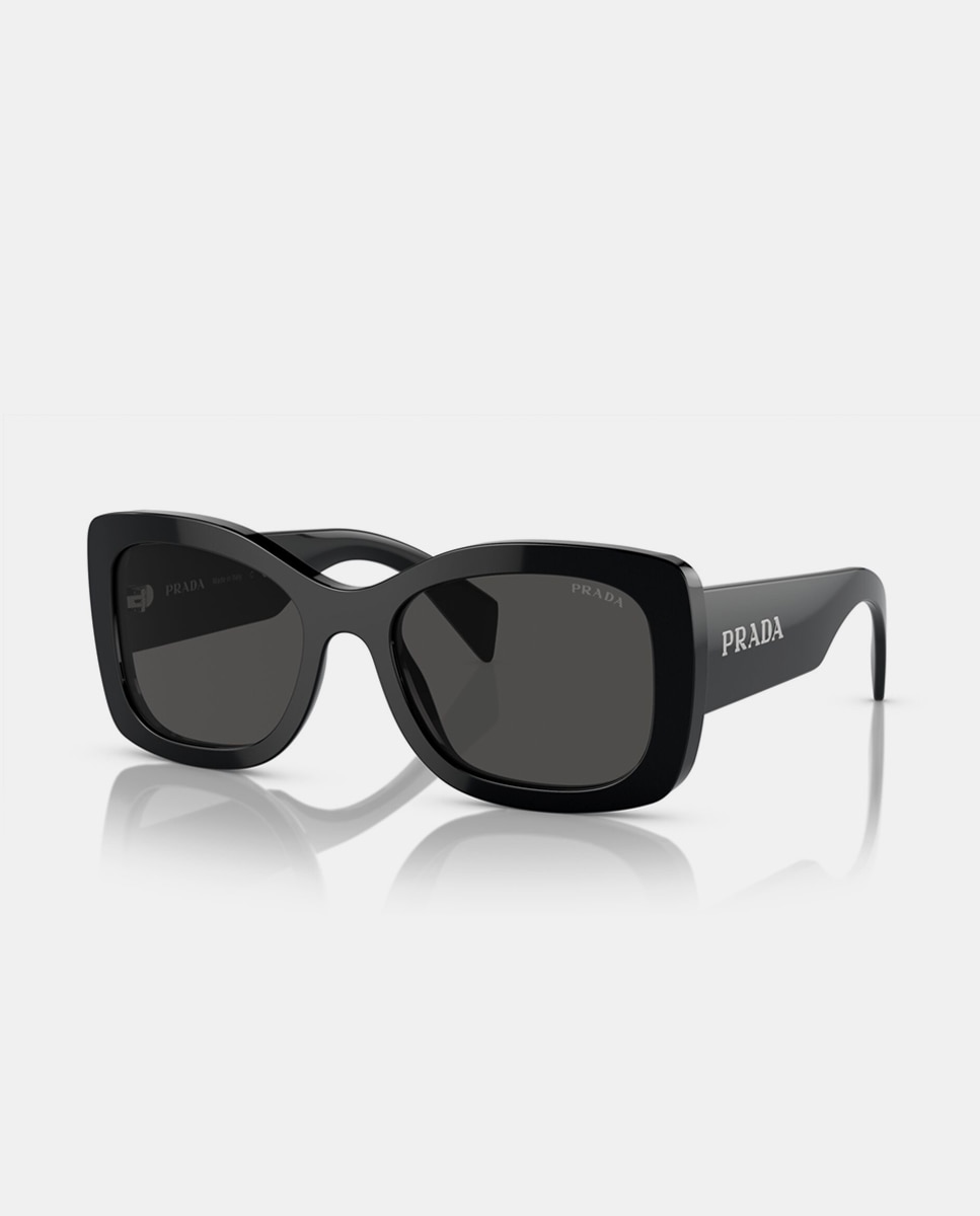 Imagen 2 de Gafas de sol de mujer ovaladas de acetato negras - Prada - Negro Negro