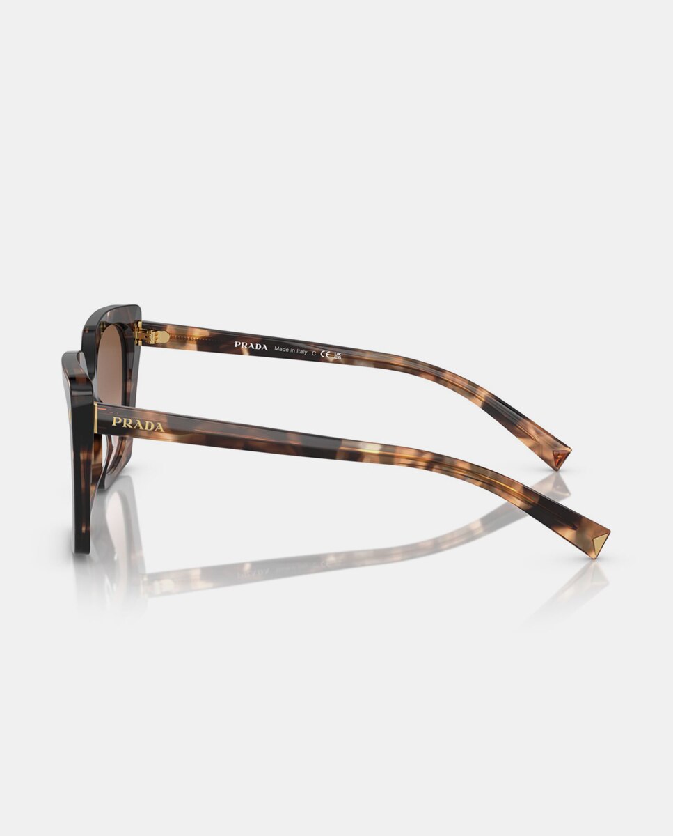 Gafas de sol PR 23ZS de mujer cuadrada en acetato con lente degradada - Prada - Marrón Marrón-3