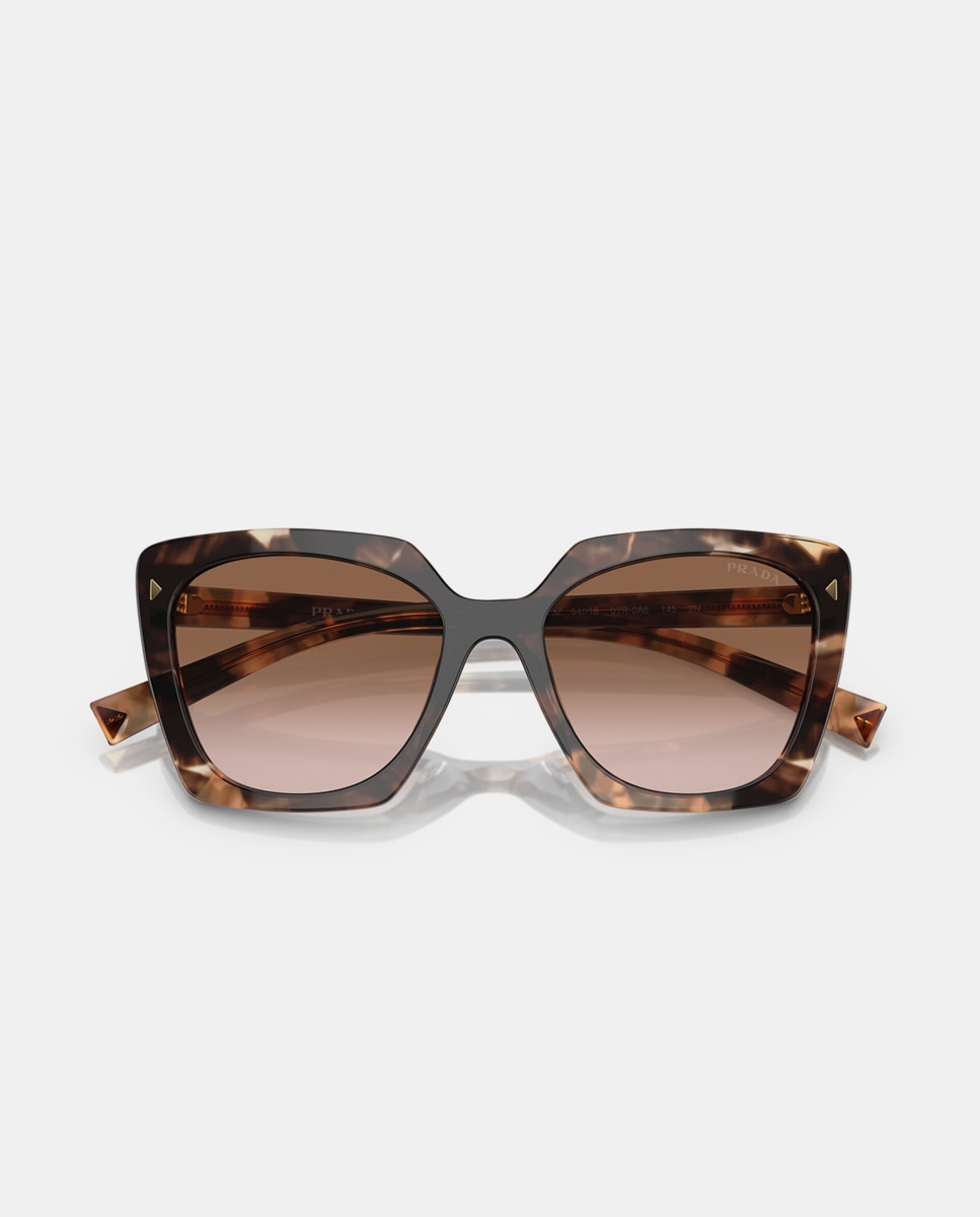 Gafas de sol PR 23ZS de mujer cuadrada en acetato con lente degradada - Prada - Marrón Marrón-5