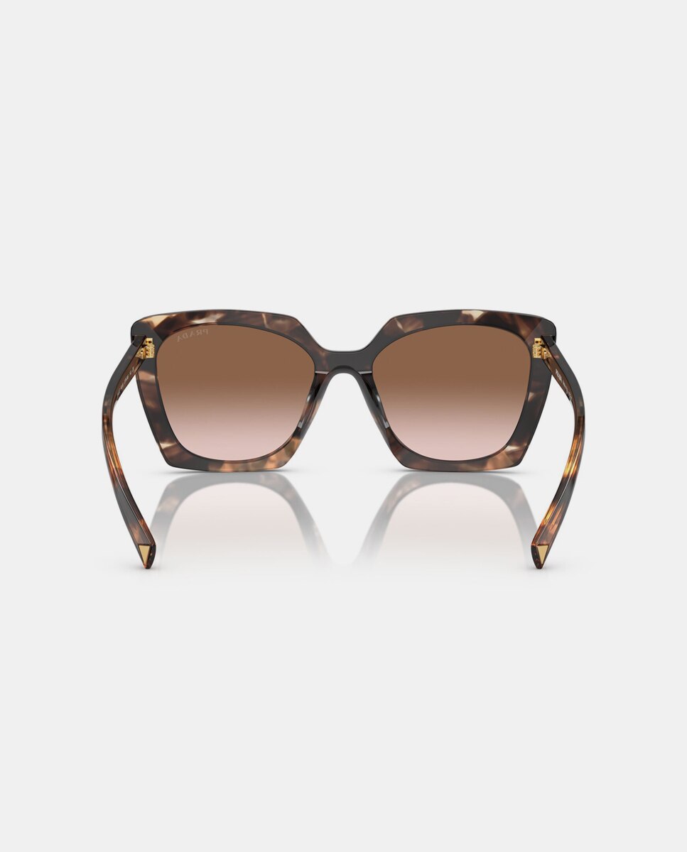 Gafas de sol PR 23ZS de mujer cuadrada en acetato con lente degradada - Prada - Marrón Marrón-6