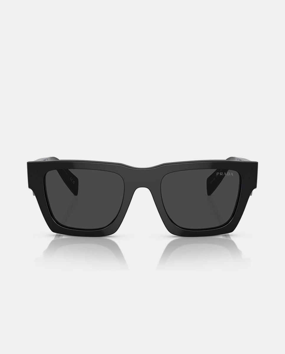 Gafas de sol de hombre rectangulares en acetato en gris · Prada