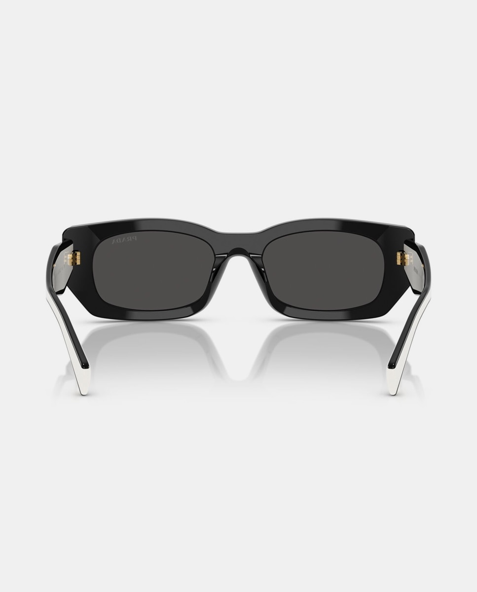 Gafas de sol PR B05S de mujer rectangular en acetato Negro Prada