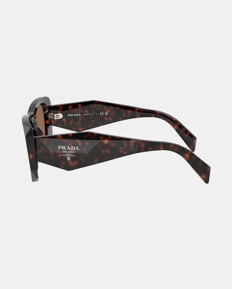 Gafas de sol PR B18S de mujer cuadrada en acetato - Prada - Marrón Marrón-3
