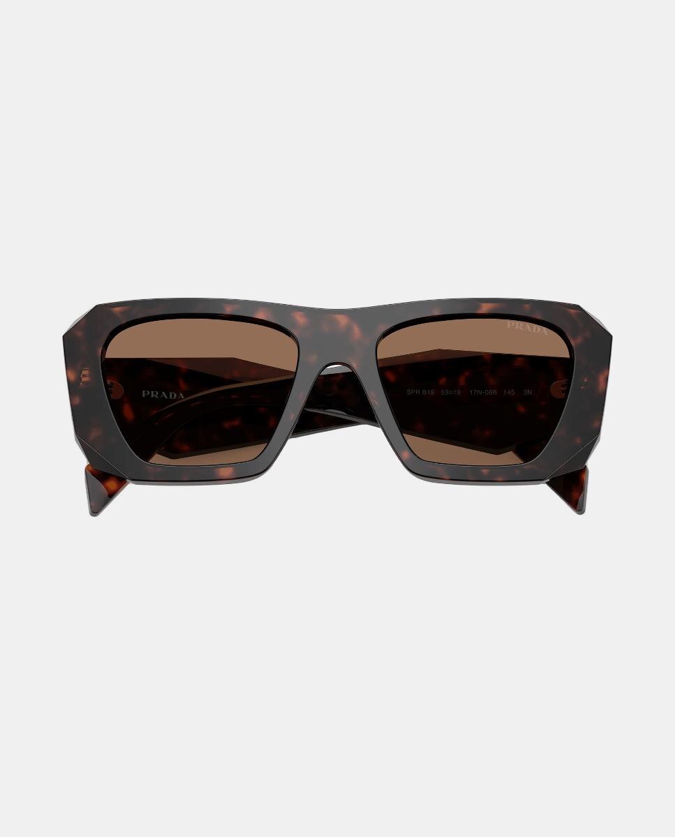 Gafas de sol PR B18S de mujer cuadrada en acetato - Prada - Marrón Marrón-5
