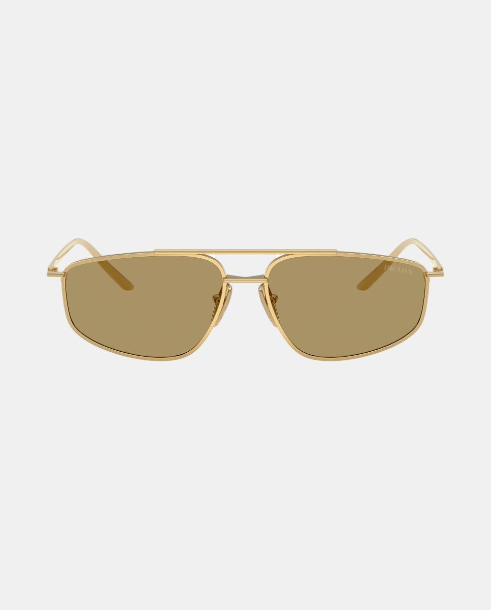 Imagen 0 de Gafas de sol PR C51S de mujer rectangular en metal Oro
