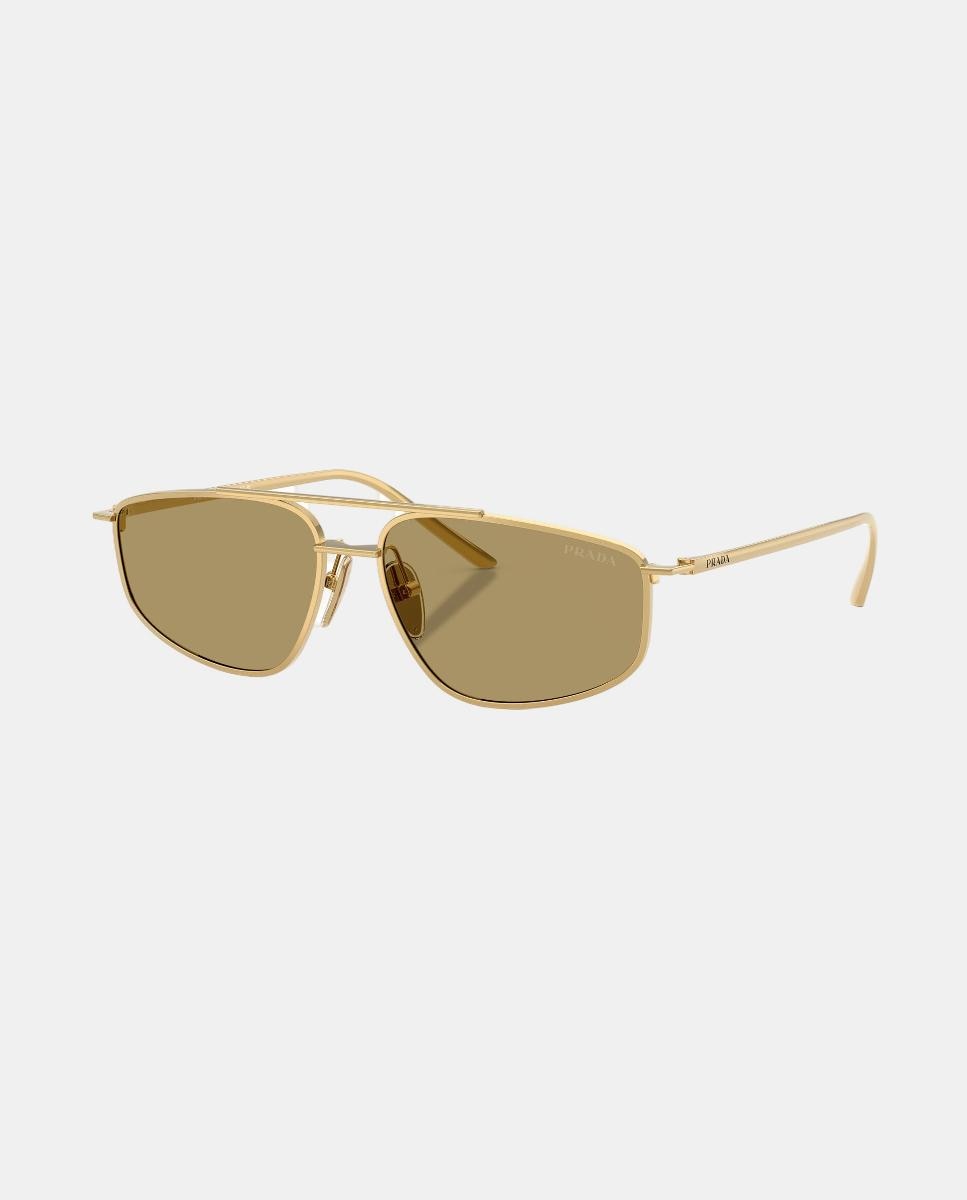 Gafas de sol PR C51S de mujer rectangular en metal - Prada - Oro Oro-2