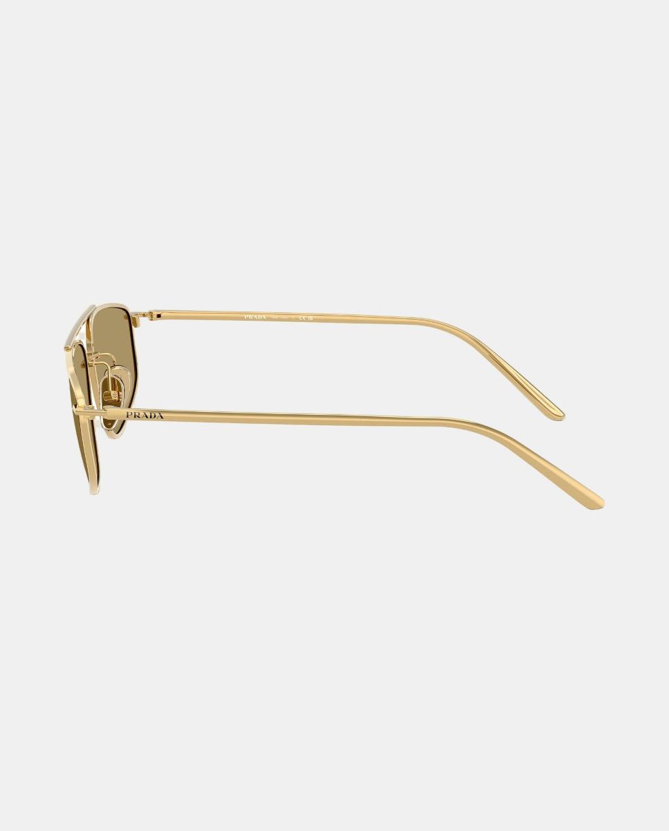 Gafas de sol PR C51S de mujer rectangular en metal - Prada - Oro Oro-3