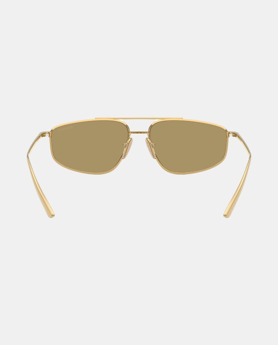 Gafas de sol PR C51S de mujer rectangular en metal - Prada - Oro Oro-6
