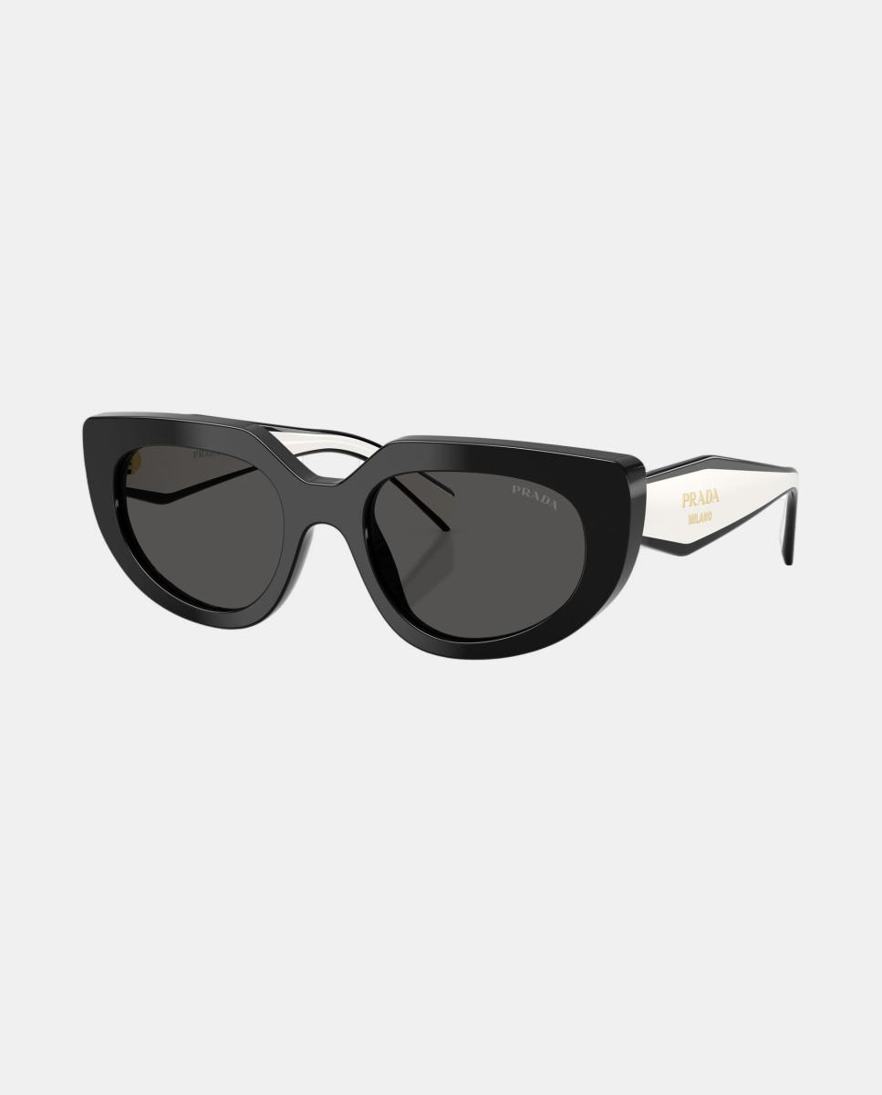 Imagen 2 de Gafas de sol PR D02S de mujer ovalada en acetato - Prada - Negro Negro