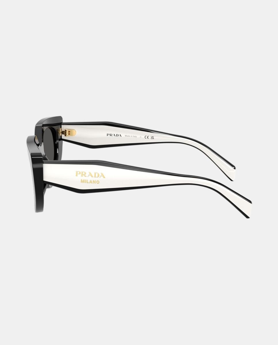 Imagen 3 de Gafas de sol PR D02S de mujer ovalada en acetato - Prada - Negro Negro
