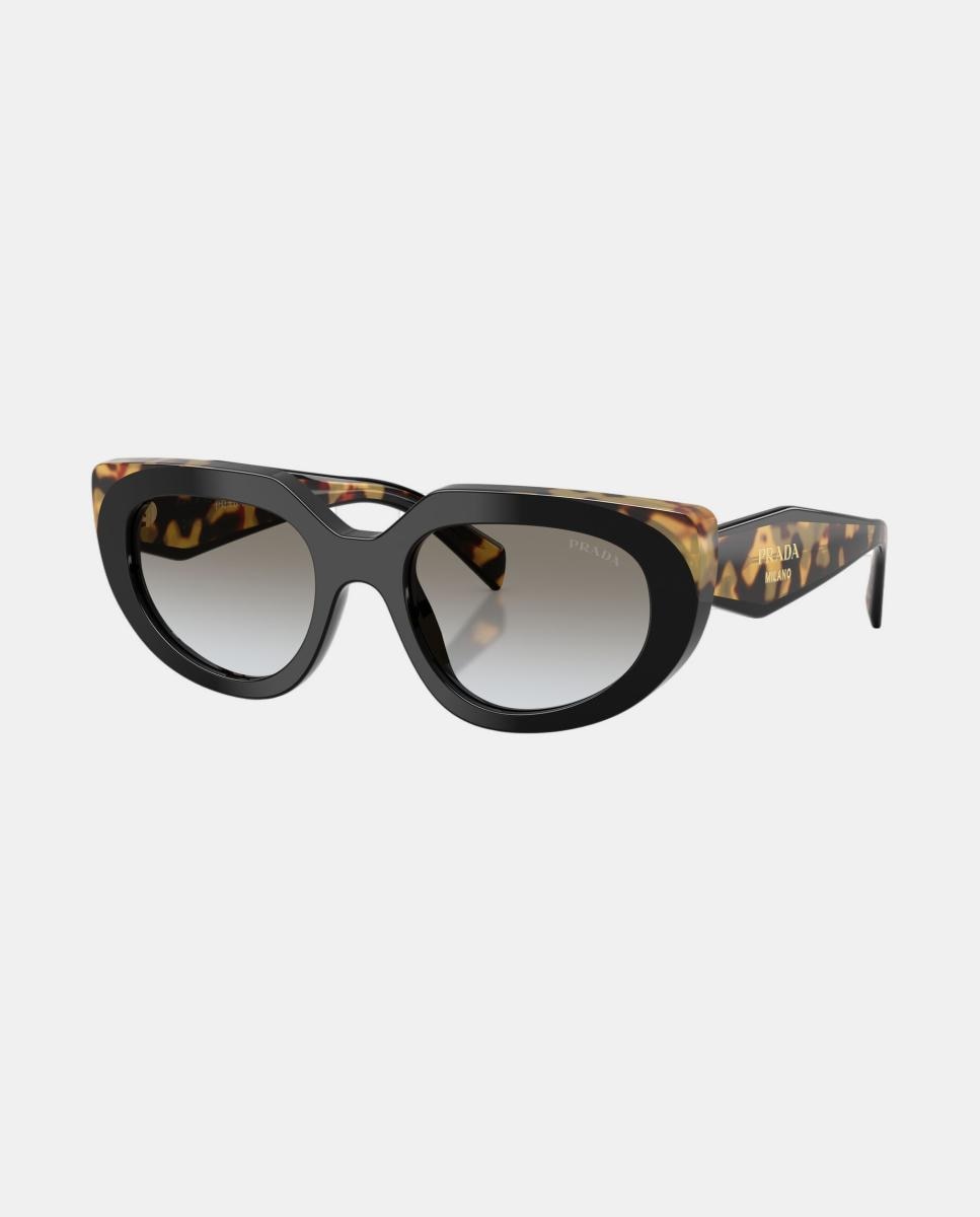 Imagen 2 de Gafas de sol PR D02S de mujer ovalada en acetato con lente degradada - Prada - Marrón Marrón