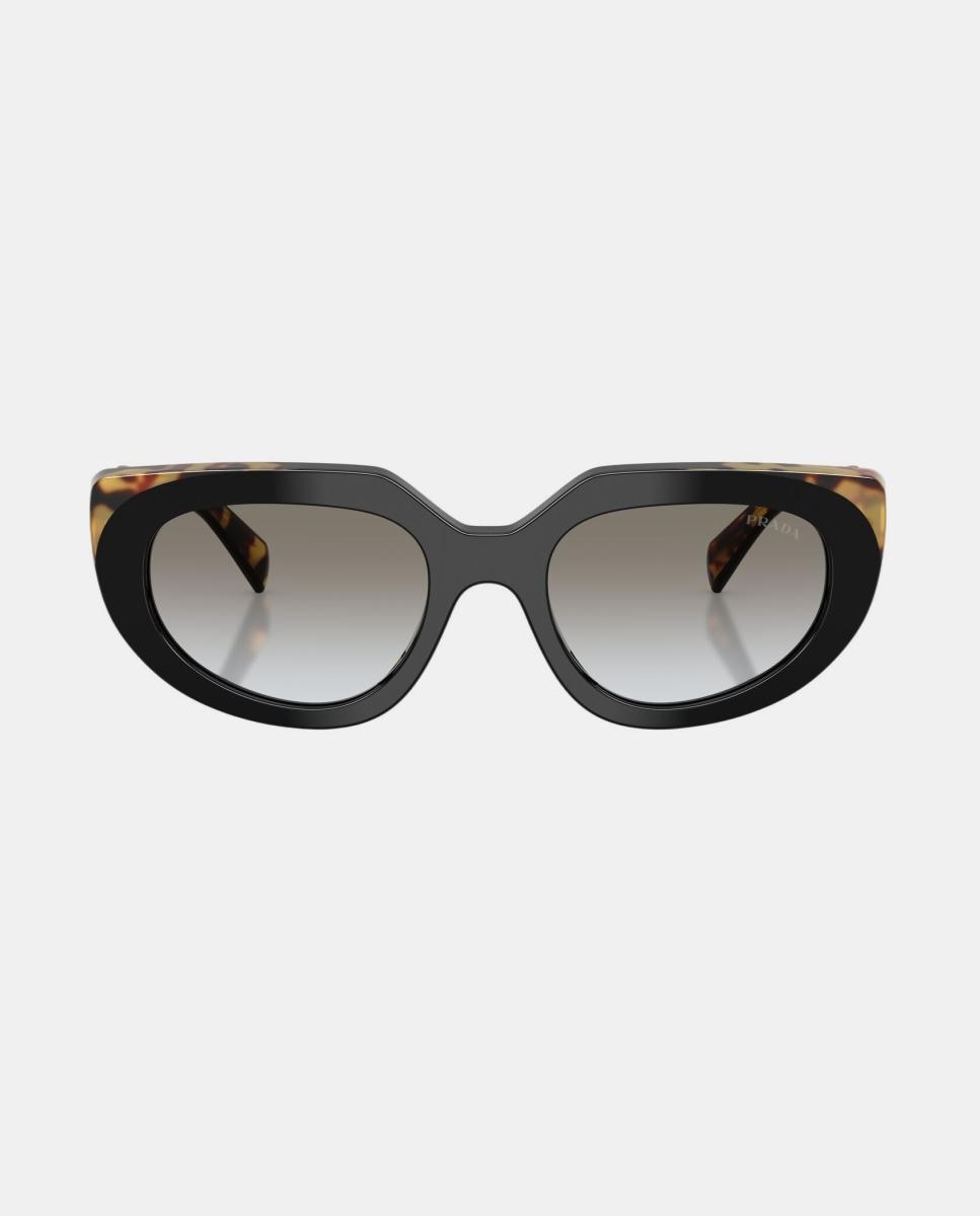 Imagen 4 de Gafas de sol PR D02S de mujer ovalada en acetato con lente degradada - Prada - Marrón Marrón
