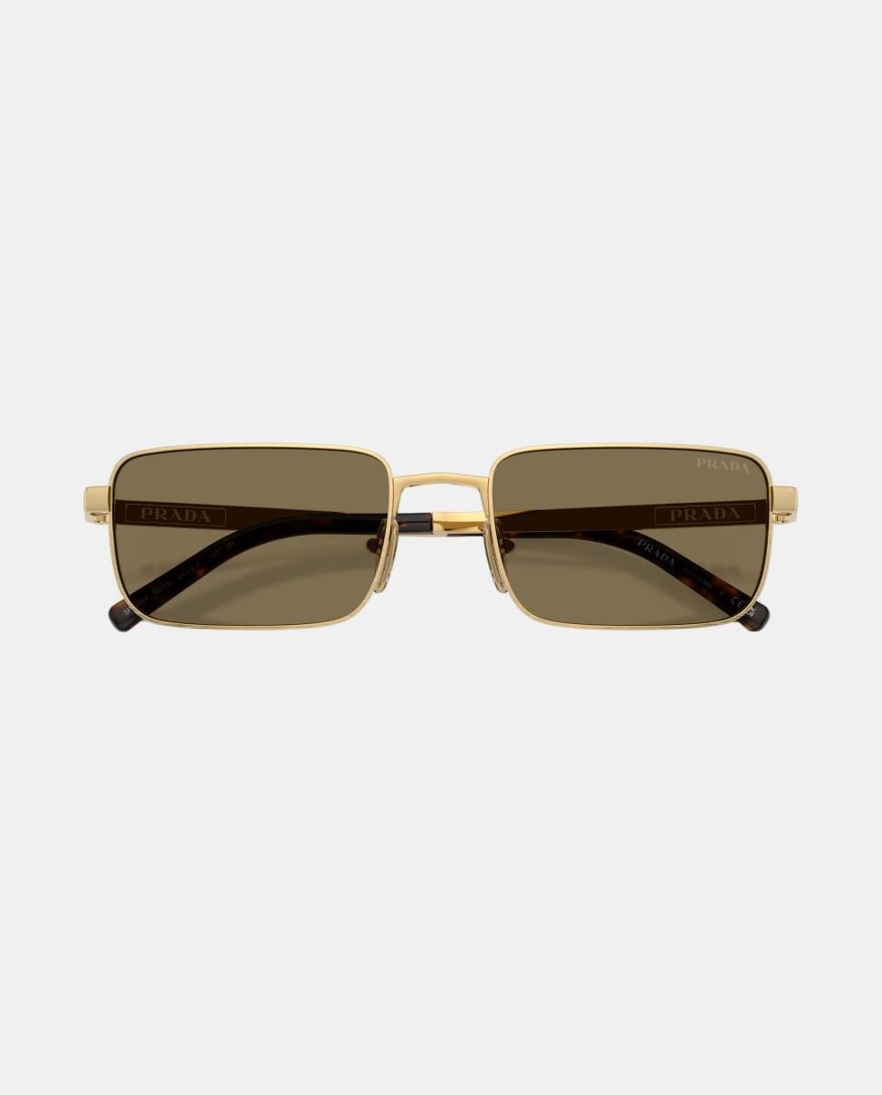 Gafas de sol PR D54S de hombre rectangular en metal - Prada - Oro Oro-5