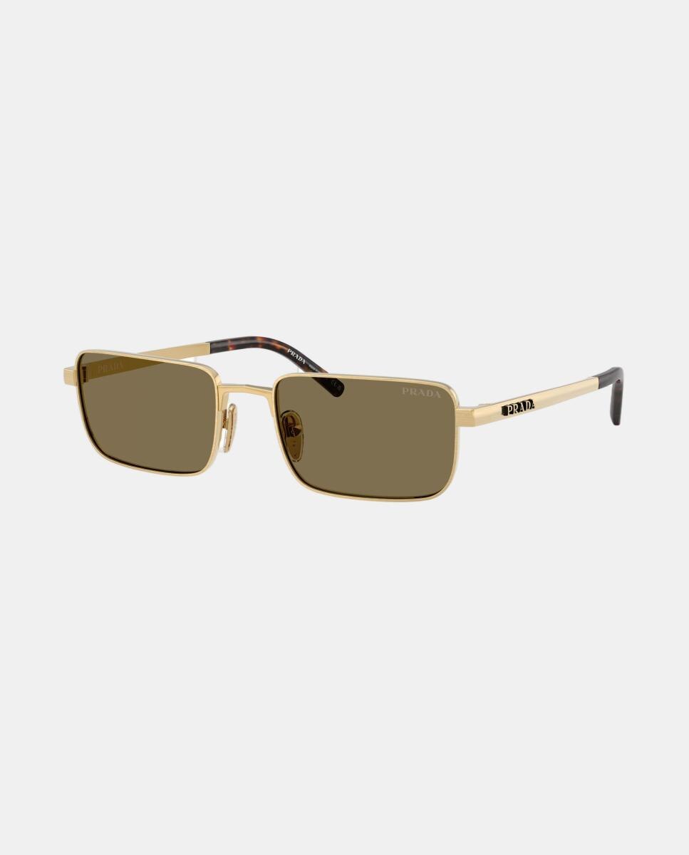 Gafas de sol PR D54S de hombre rectangular en metal - Prada - Oro Oro-7