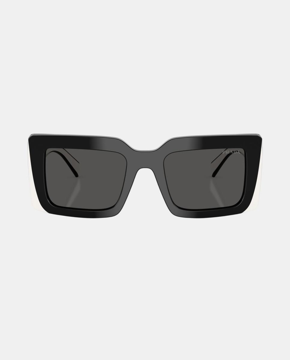 Imagen 4 de Gafas de sol PR D01S de mujer rectangular en acetato - Prada - Negro Negro