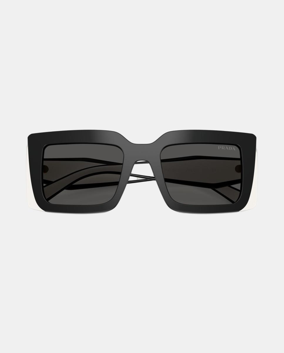 Imagen 5 de Gafas de sol PR D01S de mujer rectangular en acetato - Prada - Negro Negro