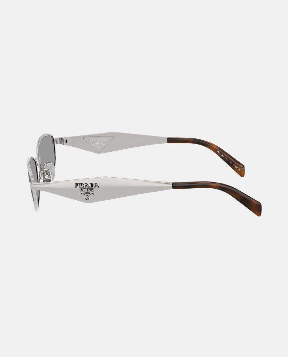 Gafas de sol PR D51S de mujer ovalada en metal - Prada - Plata Plata-3