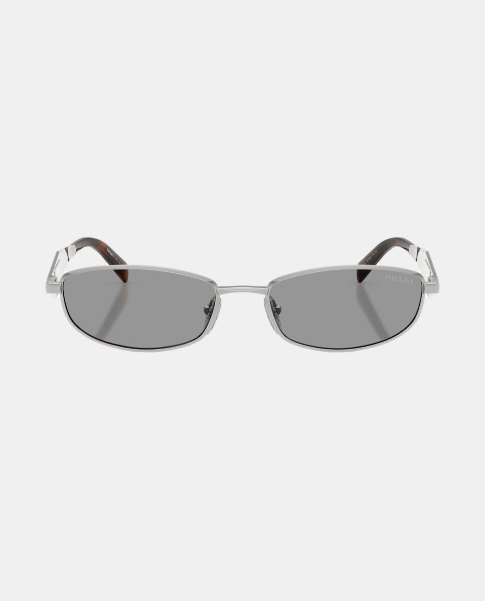 Gafas de sol PR D51S de mujer ovalada en metal - Prada - Plata Plata-4