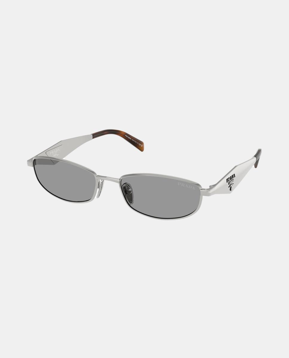 Gafas de sol PR D51S de mujer ovalada en metal - Prada - Plata Plata-8