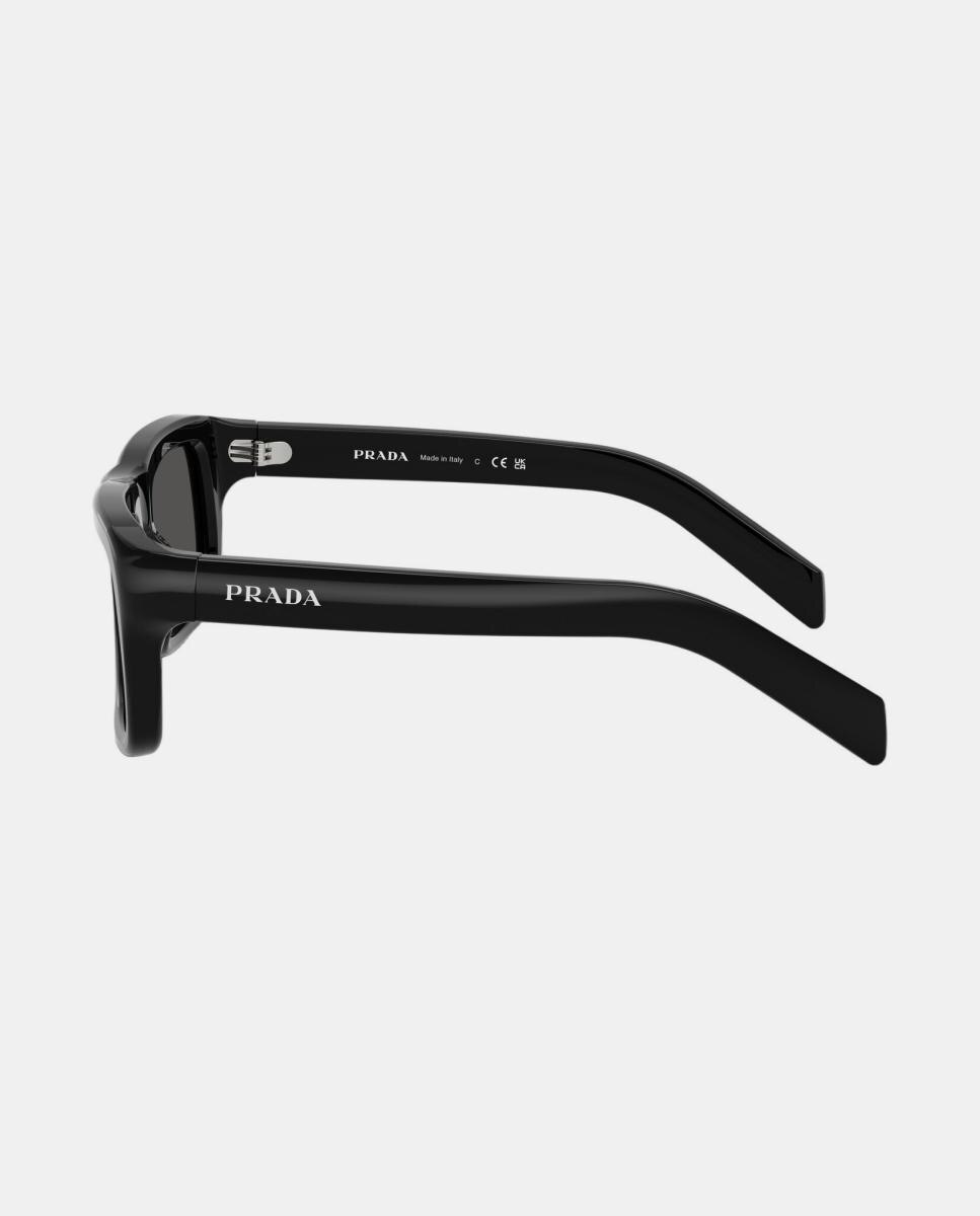 Gafas de sol PR D11S de hombre rectangular en acetato - Prada - Negro Negro-3