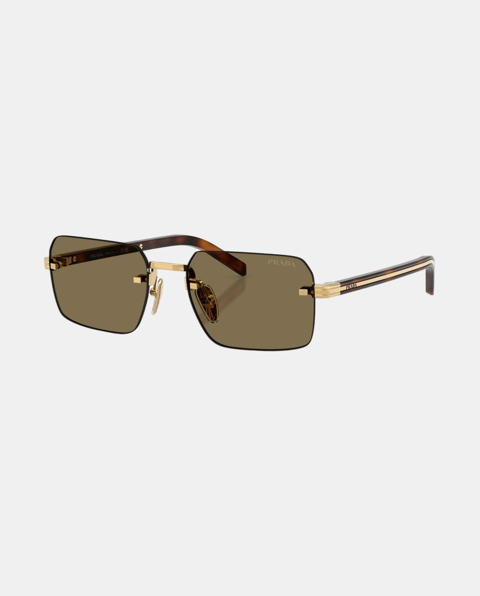 Gafas de sol PR D55S de hombre rectangular en metal - Prada - Oro Oro-2