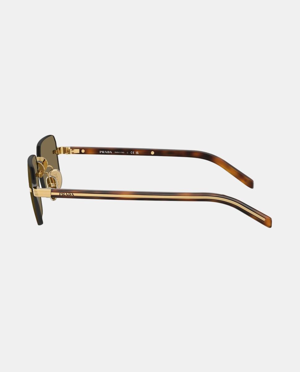 Gafas de sol PR D55S de hombre rectangular en metal - Prada - Oro Oro-3