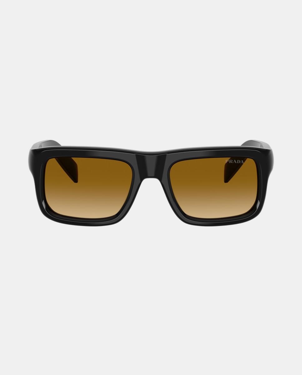 Imagen 0 de Gafas de sol PR D11S de hombre rectangular en acetato con lente degradada Negro