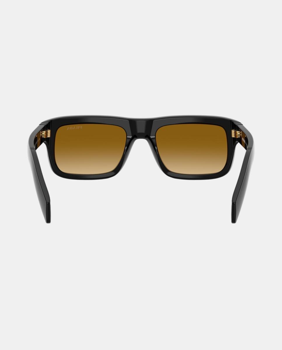 Gafas de sol PR D11S de hombre rectangular en acetato con lente degradada - Prada - Negro Negro-6