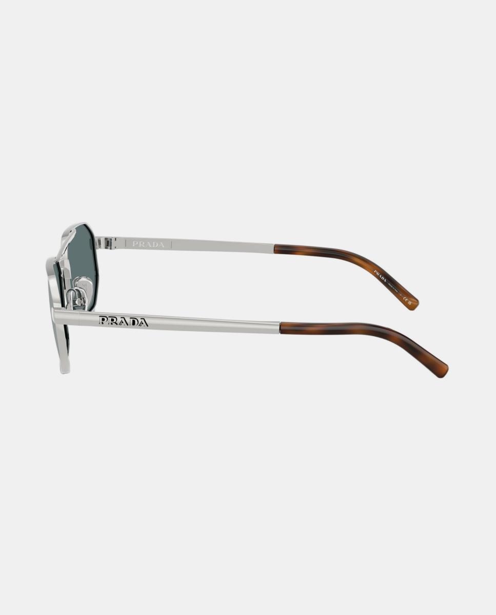 Gafas de sol PR D53S de hombre geométrica en metal con lente espejada - Prada - Plata Plata-3