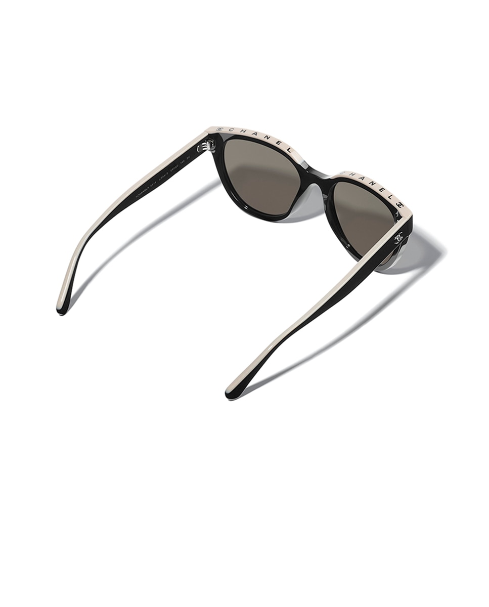 Gafas de sol CH5414 de mujer ovalada en acetato - CHANEL - Negro Negro-4