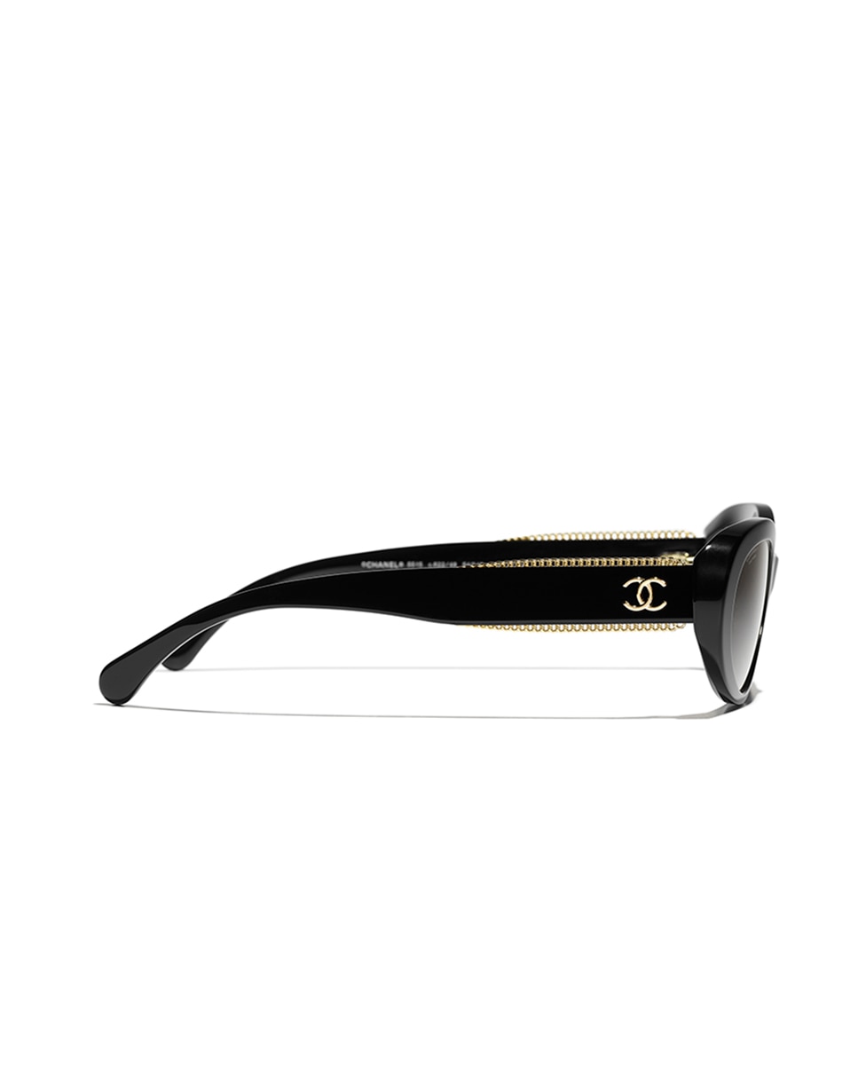 Gafas de sol CH5515 de mujer ojo de gato en acetato con lente polarizada - CHANEL - Negro Negro-3
