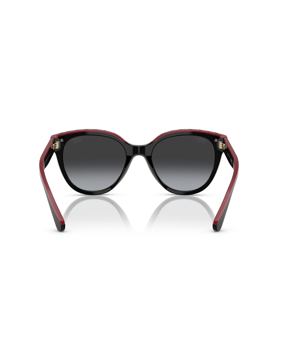 Gafas de sol CH5414 de mujer ovalada en acetato con lente polarizada - CHANEL - Negro Negro-6