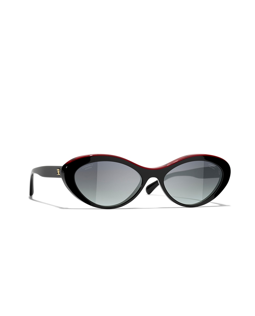 Imagen 0 de Gafas de sol CH5416 de mujer ovalada en acetato con lente degradada Negro