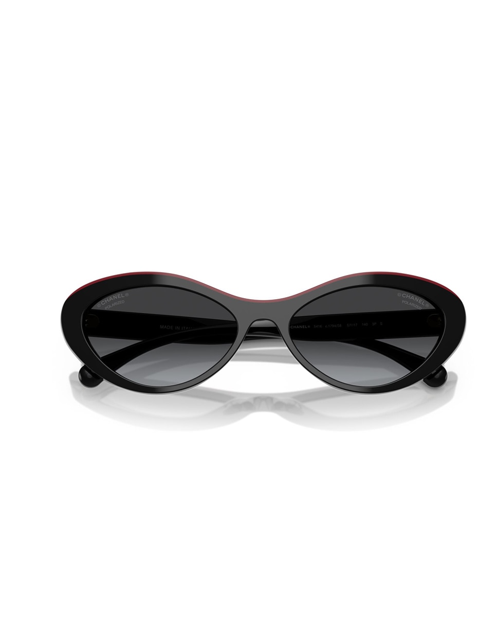 Gafas de sol CH5416 de mujer ovalada en acetato con lente degradada - CHANEL - Negro Negro-6