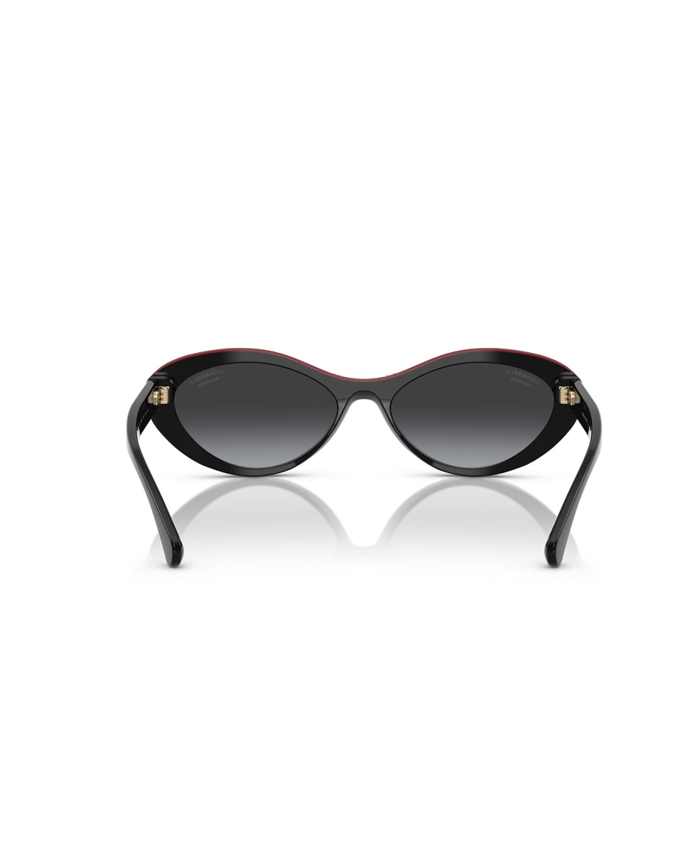Gafas de sol CH5416 de mujer ovalada en acetato con lente degradada - CHANEL - Negro Negro-7