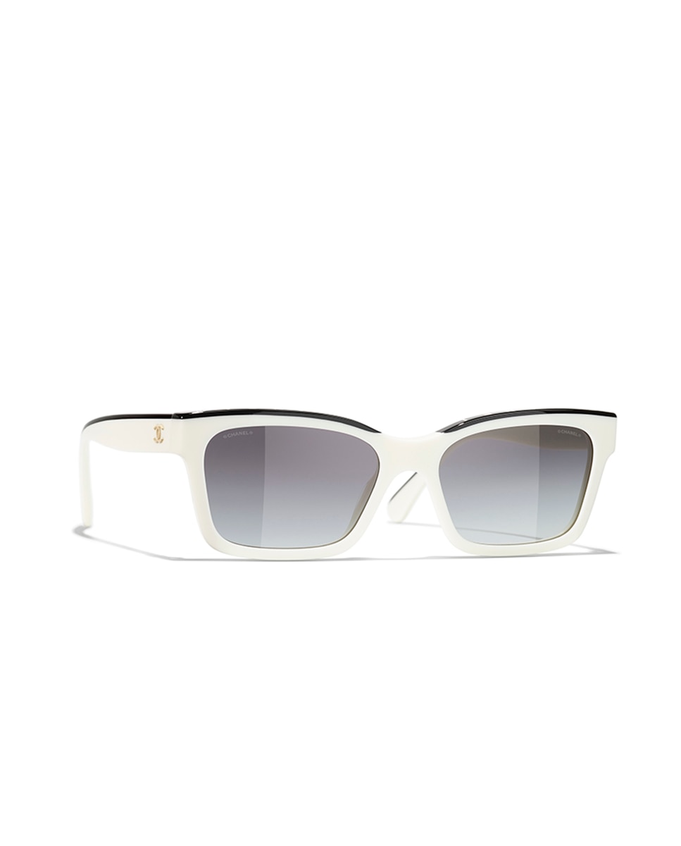 Imagen 0 de Gafas de sol CH5417 de mujer rectangular en acetato con lente degradada Blanco