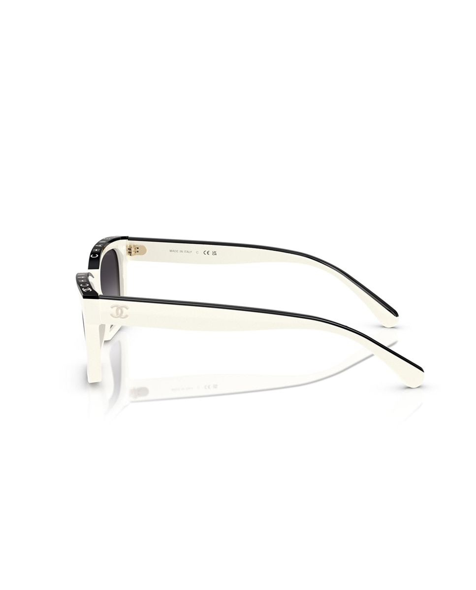 Gafas de sol CH5417 de mujer rectangular en acetato con lente degradada - CHANEL - Blanco Blanco-5