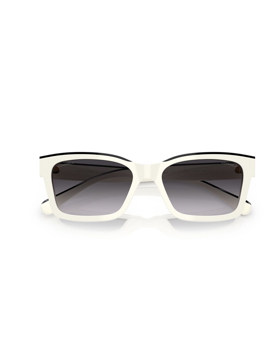 Gafas de sol CH5417 de mujer rectangular en acetato con lente degradada - CHANEL - Blanco Blanco-6