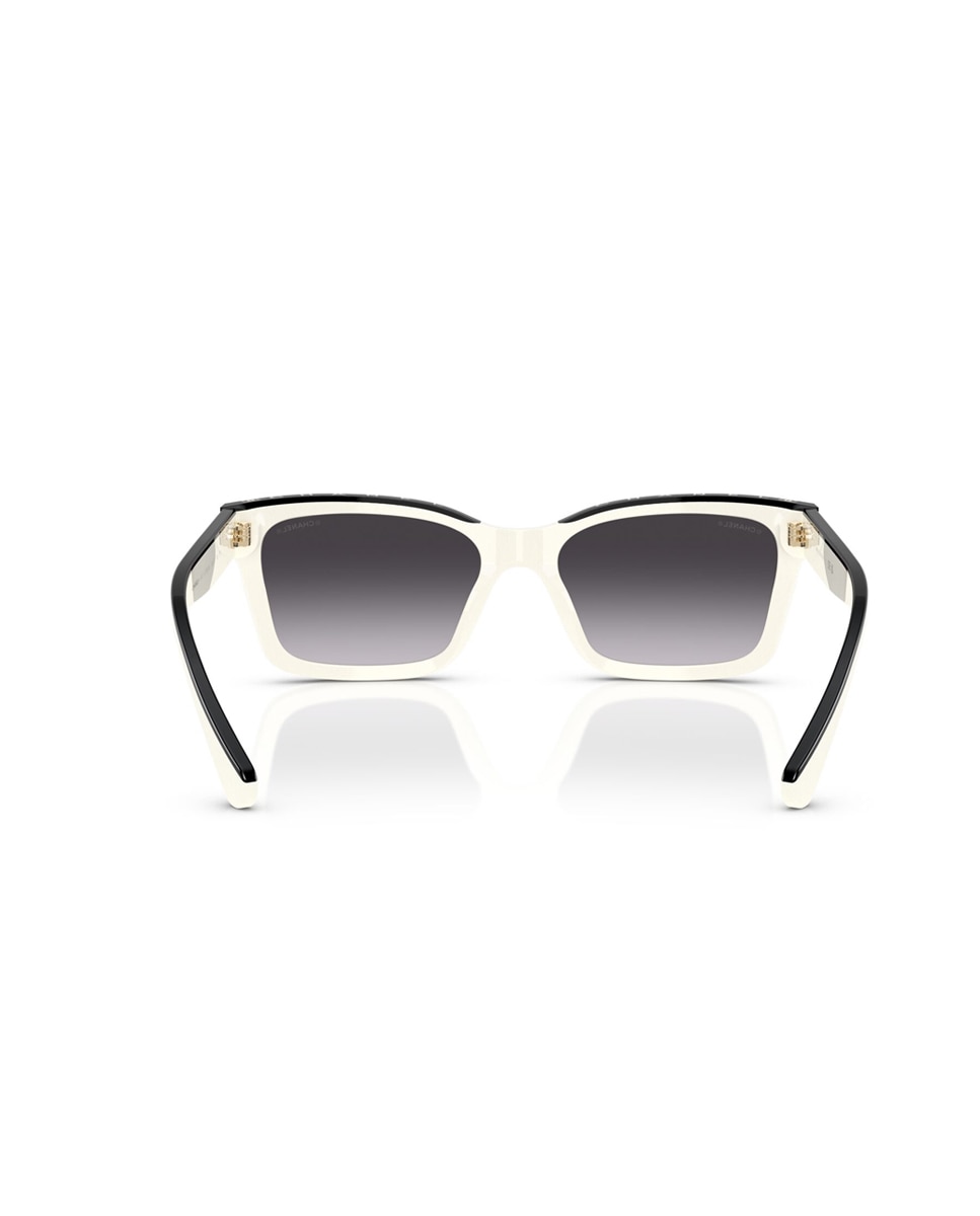 Gafas de sol CH5417 de mujer rectangular en acetato con lente degradada - CHANEL - Blanco Blanco-7