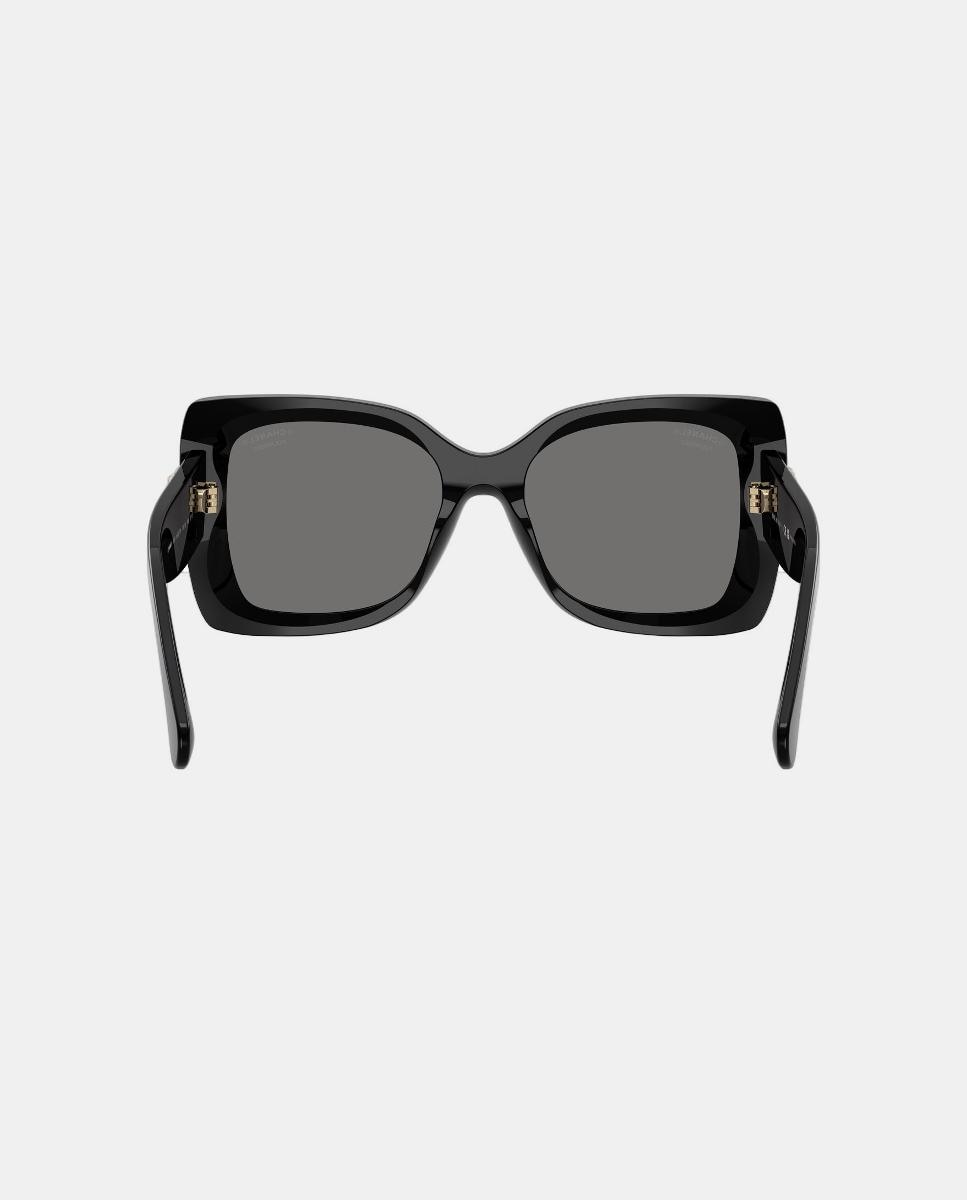 Gafas de sol CH5555 de mujer rectangular en acetato con lente polarizada - CHANEL - Negro Negro-6