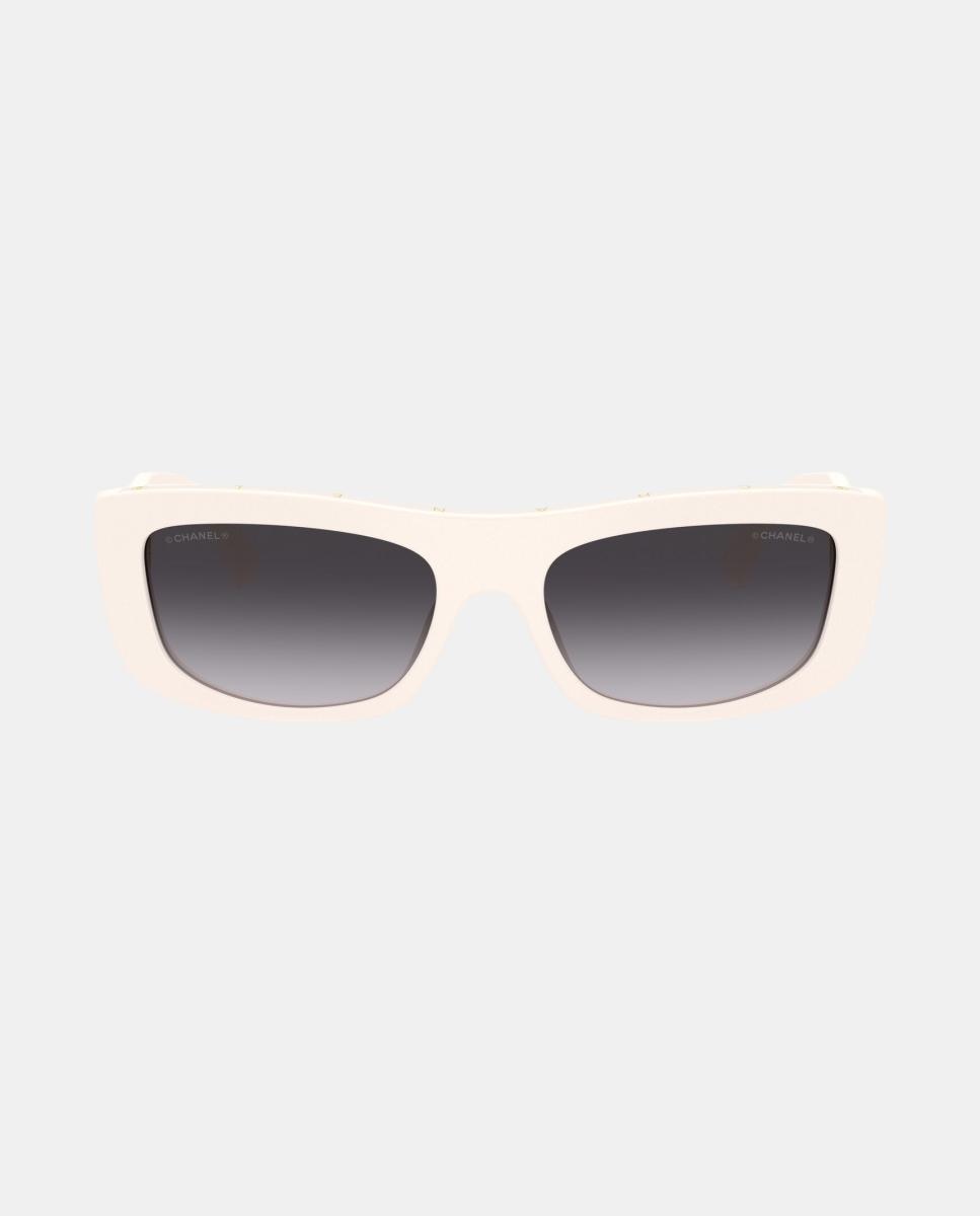 Imagen 0 de Gafas de sol CH5559 de mujer rectangular en acetato con lente degradada Blanco