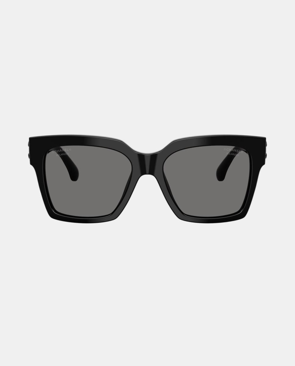 Imagen 0 de Gafas de sol CH5557 de mujer rectangular en acetato con lente polarizada Negro