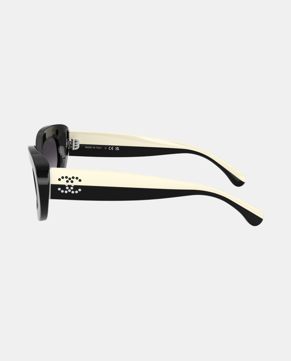 Imagen 3 de Gafas de sol CH5562B de mujer ovalada en acetato con lente degradada - CHANEL - Negro Negro