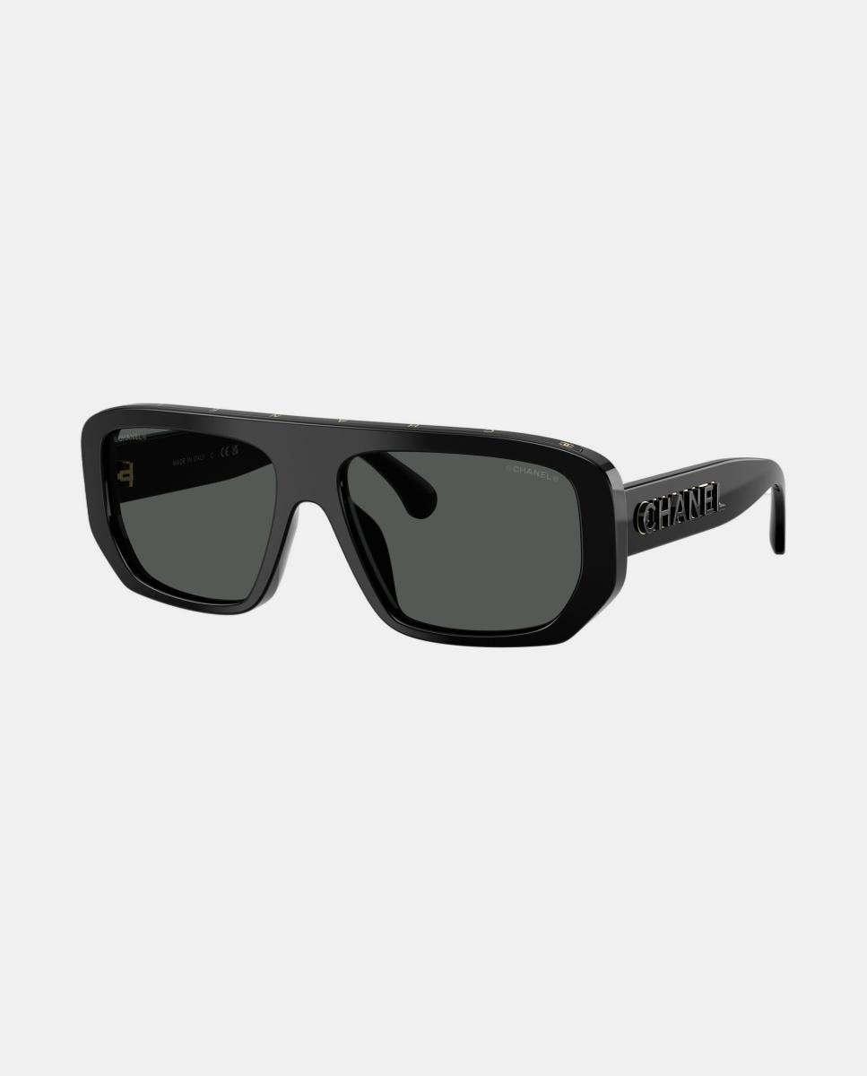 Gafas de sol CH5556U de mujer rectangular en acetato - CHANEL - Negro Negro-7