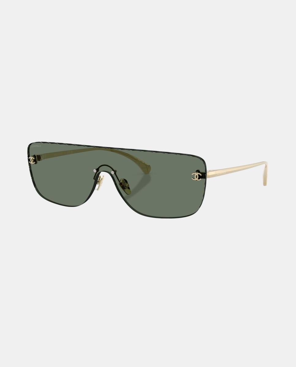Gafas de sol CH4293 de mujer rectangular en metal - CHANEL - Verde Verde-2