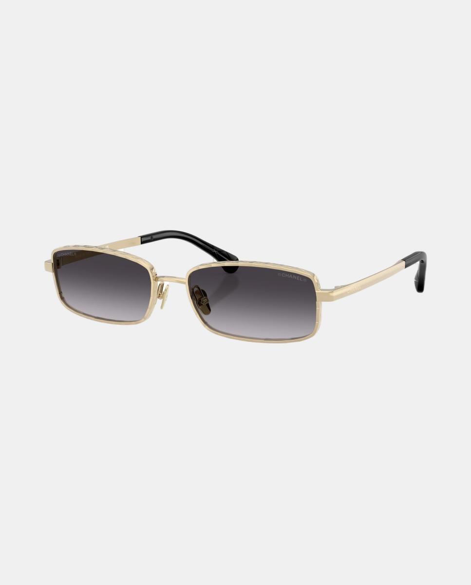 Gafas de sol CH4295 de mujer rectangular en metal con lente degradada - CHANEL - Oro Oro-2