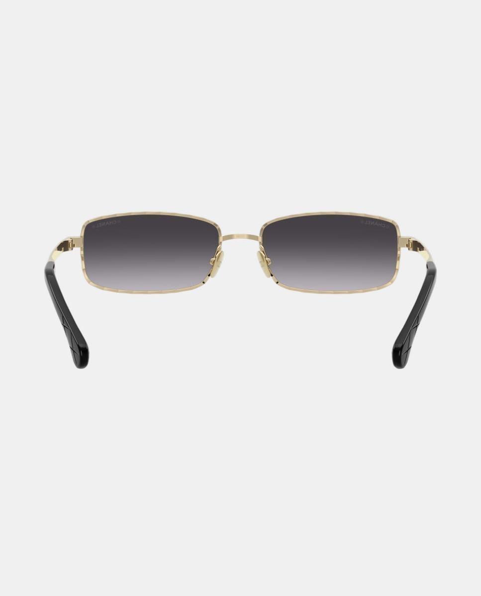 Gafas de sol CH4295 de mujer rectangular en metal con lente degradada - CHANEL - Oro Oro-6